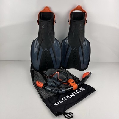 Oceanic Manta Ray Scuba Dive Fins L/XL Black / Gray US Men s 9-13 Excellent