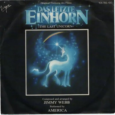 America The Last Unicorn Vinyl Single 7inch NEAR MINT Virgin
