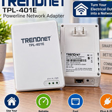 TRENDnet TPL-401E Powerline Adapter 500 Mbps, 100 Mbps Ethernet, Plug  Play