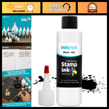 Premium Refill Ink for Self-Inking Stamps - Control Tip Bottle, Black, 4 oz.