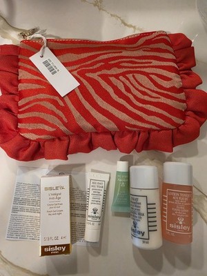 New  Sisley Travel Skincare Set + Stylish Pouch