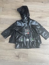 Disney Store Caped Darth Vader Rain Jacket Star Wars Kids Coat Hooded Size 3