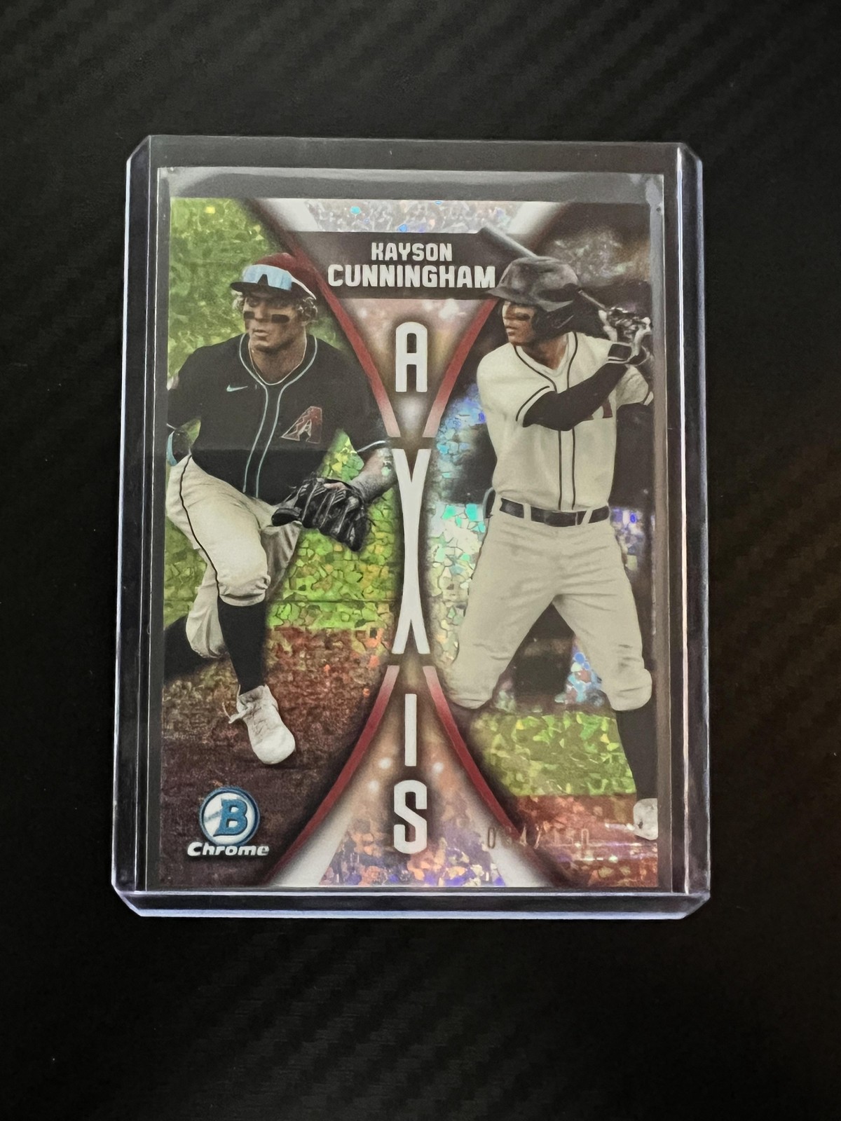 2025 Bowman Draft #A-8 Kayson Cunningham Axis Mini-Diamond #/150