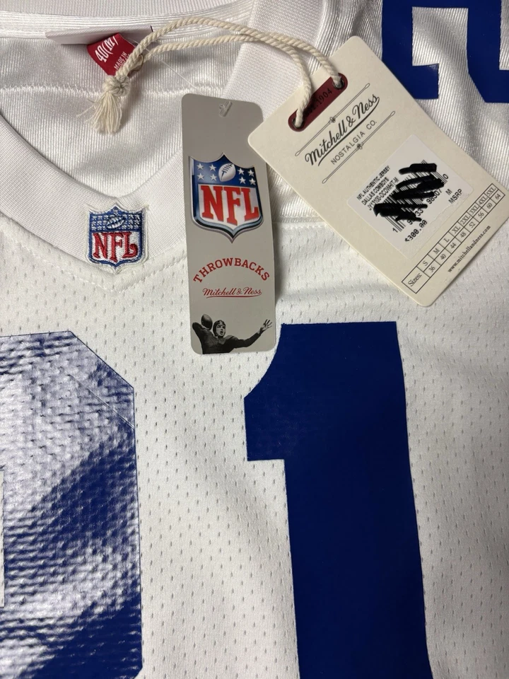 CAMISETA DE VAQUEROS MITCHELL & NESS AUTÉNTICA DEION SANDERS M DALLAS $300 NUEVA CON ETIQUETAS Foto 2 de 4