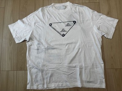 Prada T-shirt 2XL White Graphic Logo Flower Print Oversized