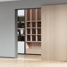 Hidden Sliding Barn Door Hardware Kit, 48" Heavy Duty Barn Door Soft Close Kit,