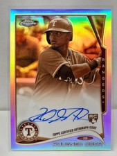 2014 Topps Chrome Rookie Autographs Rougned Odor #RO Sepia Refractor /75 Rangers
