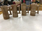 Vintage mini Stein Frankoma pottery 26DC Expresso Barrel cups Mid Century 4 lot