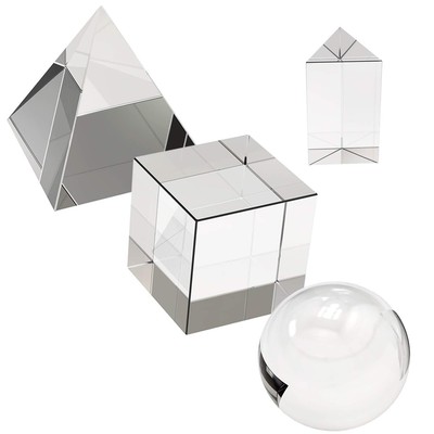 4 Pack K9 Optical Crystal Photography Prism Set, Include 55mm Crystal Ball, 5...