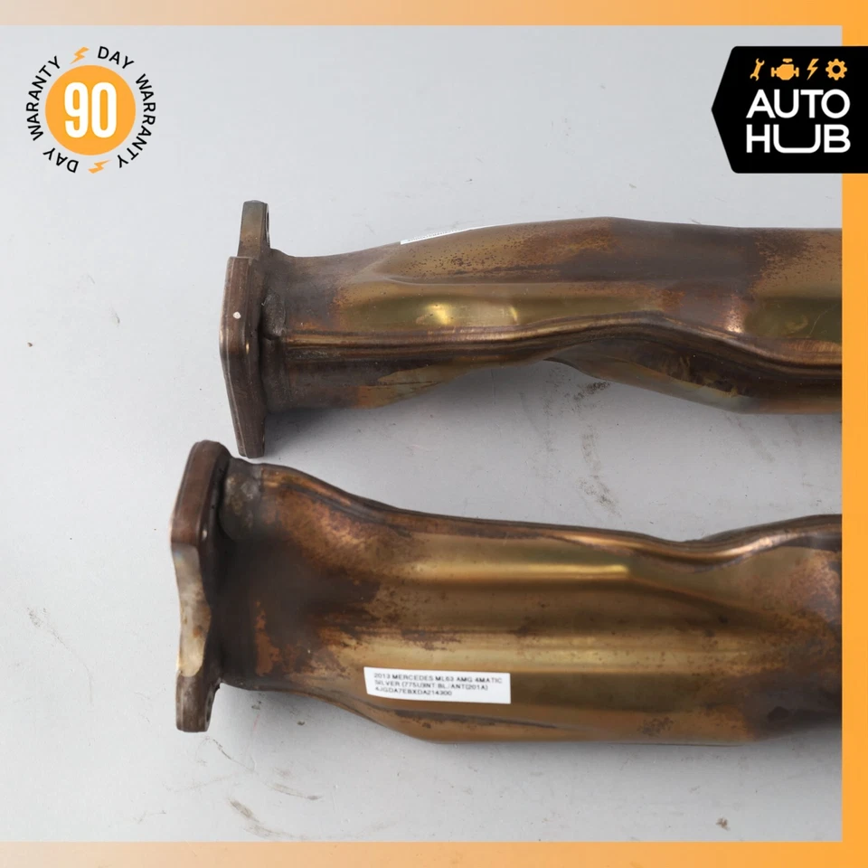 Juego de tubos de escape del motor derecho e izquierdo 12-19 Mercedes W166 ML63 AMG GL450 OEM Foto 4 de 4
