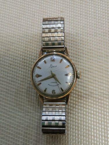 Reloj de colección raro hecho en Suiza CHAPADO EN ORO PARA HOMBRE LACO - 17 joyas