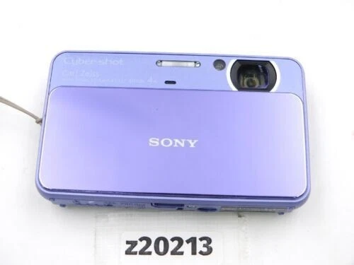 SONY Digital Camera Blue Cyber Shot DSC-T110 4.0x Zoom w/ 2GB Test Working