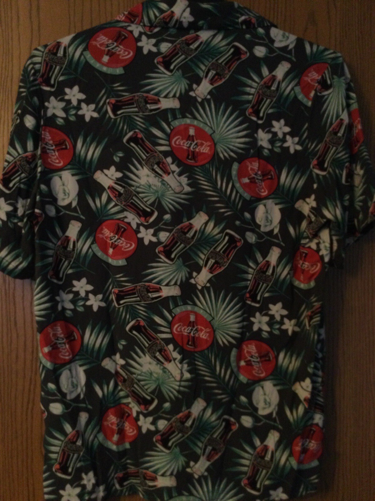 Coca Cola - Green/Button Down/Collared/Graphic/Ra… - image 2