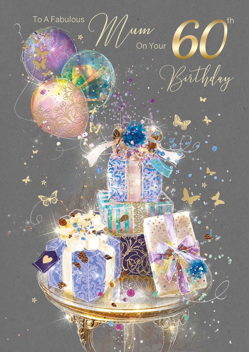 MUM 60th 60 Birthday Card - Cherry Orchard Grace - Extra Large