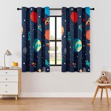 Kids Space Themed Blackout Curtains - 100 Blackout Perfect for Bedroom, Spar...