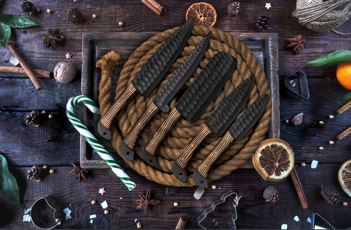 Premium Handmade Kitchen Knives Set of 5Pcs Chef Knives Set, Chef Knife Barbecue
Opens in a new wind
