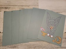 6 pieces of Disney Tinkerbell with key Scrapbook Paper 4x6 photo mats 351