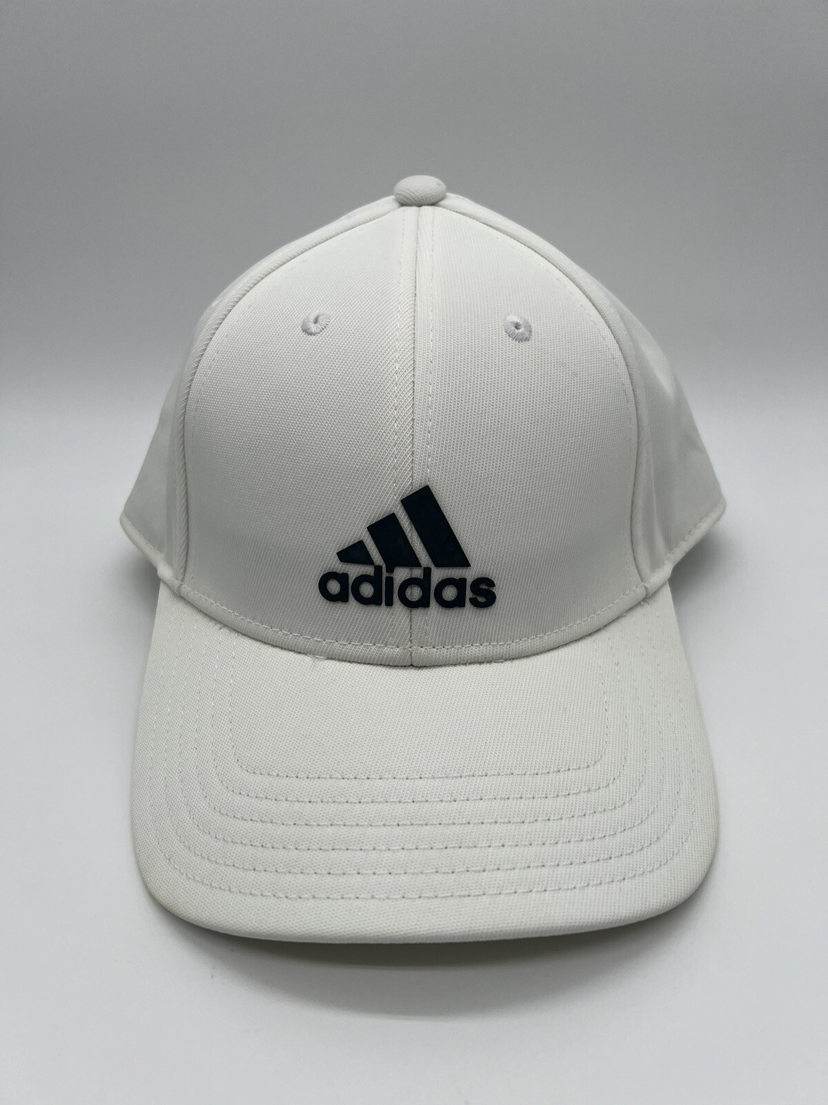 Adidas Decision 3 Aeroready Baseball Hat Men's White Black Logo Adjustable