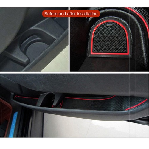 fits Ford Explorer 2013-2015 Non-slip Inner Gate Slot Pad Rubber Cup Holder Mats - Picture 7 of 15