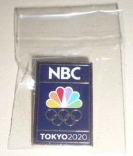 2020 Olympic Games Tokyo Japan OFFICIAL TOKYO 2020 NBC TV MEDIA LOGO PIN BADGE !