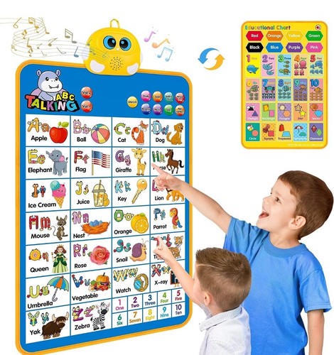 Electronic Alphabet Wall Chart, Talking ABC, 123S, Music Poster, Learning Toys - 第 1/5 張圖片