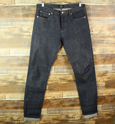 A.P.C. Petit standard Jean Size 31 Japanese Selvedge Button Indigo 