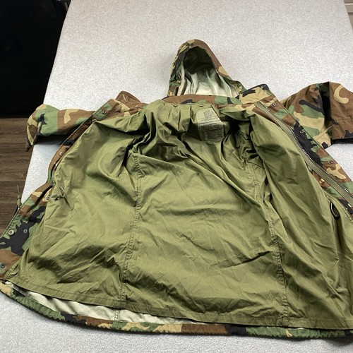 VINTAGE Military Jacke Herren Small Reg Cold Weather Field Coat Woodland Camo M65 - Bild 14 von 19