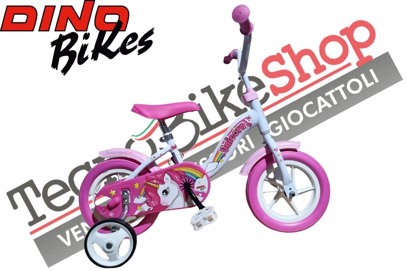 Bici per Bambina Bicicletta Dino Bikes Unicorn - Taglia 10" Pollici