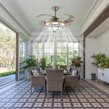 42inch Ceiling Fan Lamp Ceiling Fan Light W/ Remote Control 6 Wind Speed Gears