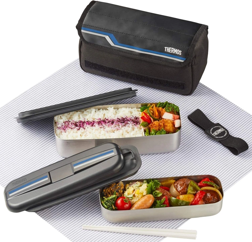 Fiambrera THERMOS DSD-1104W acero inoxidable Bento conservación de calor 1100 ml de Japón Foto 3 de 3