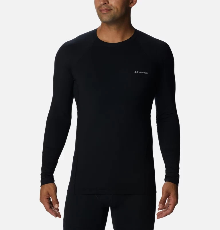 BNIP Columbia Men's 2pc Base layer set, Mid Tights Long Sleeve Crew,  Black