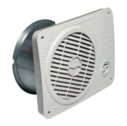 Suncourt Thru Wall Fan Variable Speed Hardwired Quiet Operation Rotating Grille - Picture 1 of 5