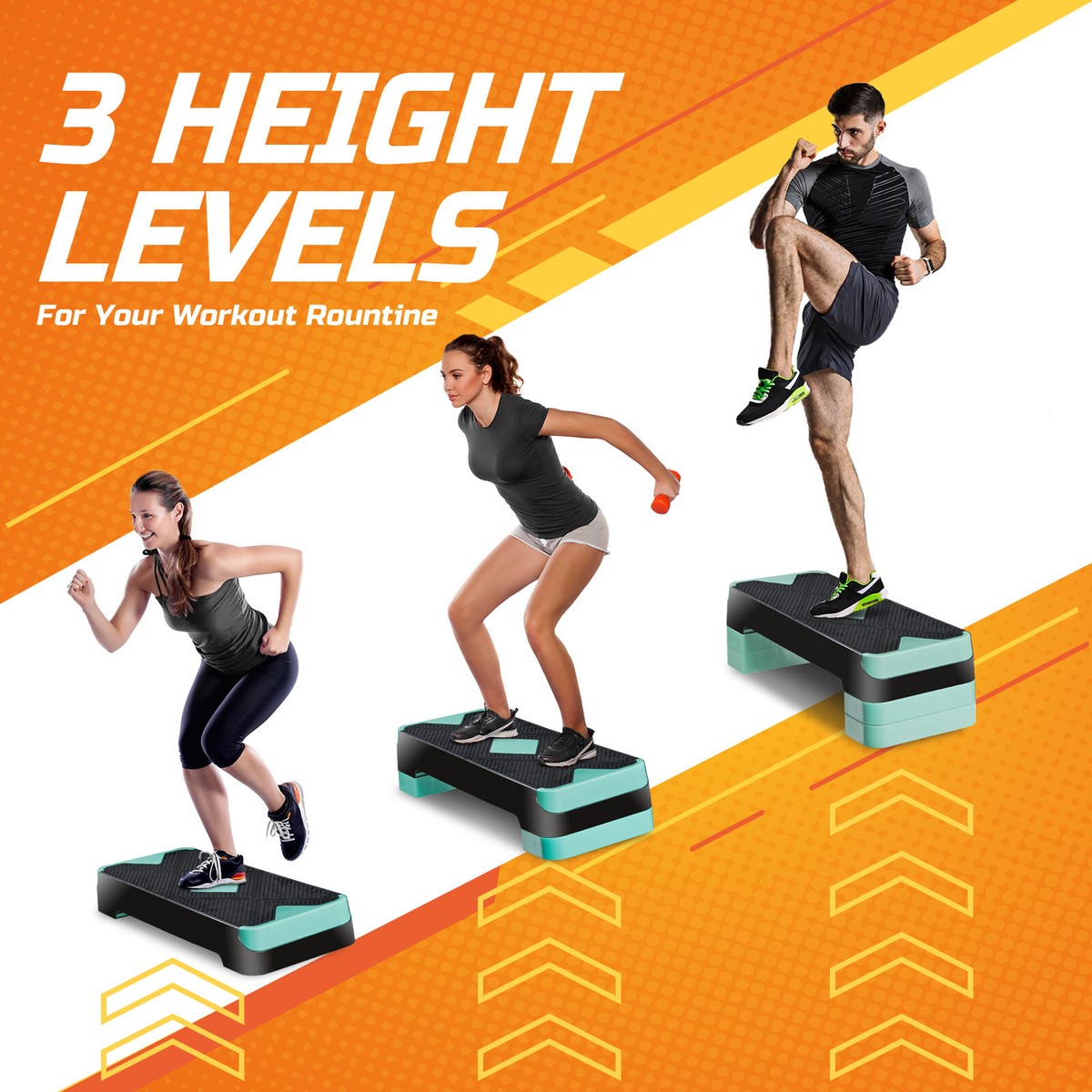 Height Exercise Step Boards Fitness World Aerobic Stepper Cardio
