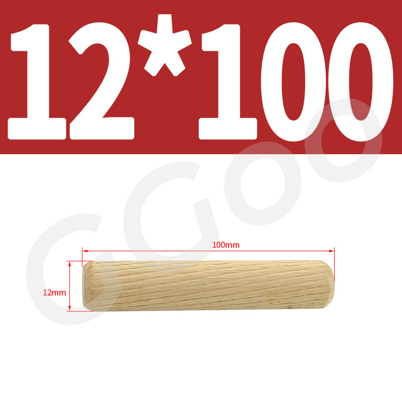 5mm 6mm 8mm 10mm 12mm Hardwood Wooden Dowels Chamfered Fluted Pin Wood