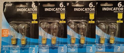 (8) BP6S6 Feit Electric Bulb 6W Indicator Appliance Light Bulbs Clear S6 Lot 8