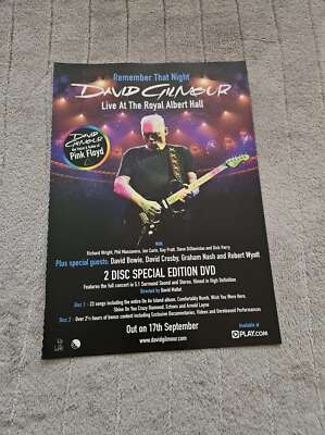 FPOT282 MAGAZINWERBUNG 12 X 8'' DAVID GILMOUR: LIVE IN DER ROYAL ALBERT HALL