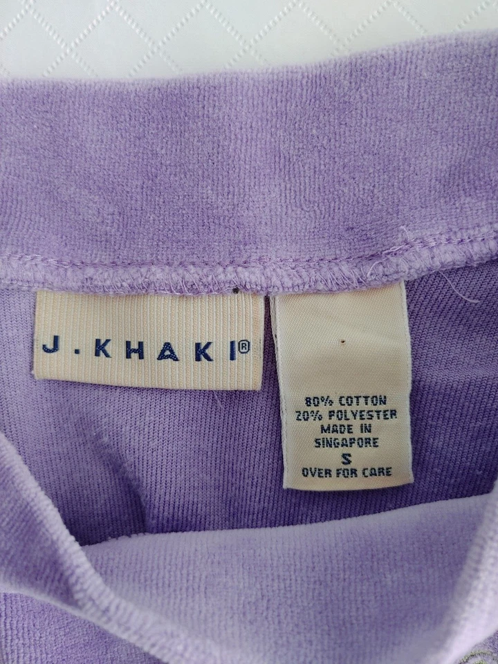 Top Pullover J Caqui Terciopelo Niña Largo Slv Cordón Laterales Púrpura Talla S #15484 Foto 4 de 4