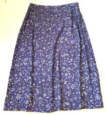 VINTAGE Y2K Womens Skirt-TALBOTS-purple dk floral midi Cottagecore Whimsigoth-12