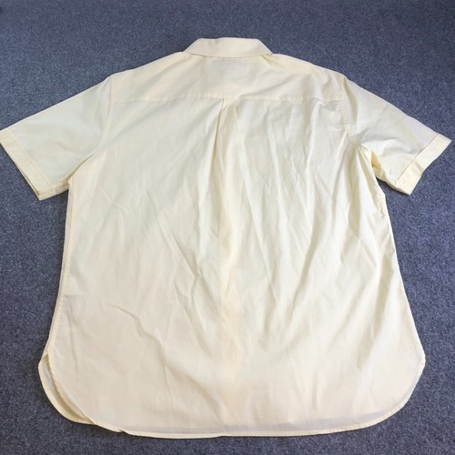 All Saints Shirt Mens Extra Large Yellow Short Sleeve Button 100% Cotton - Picture 10 of 13