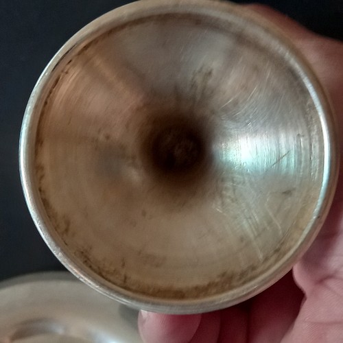 Vintage Shabbat Kiddush Silver Plated/Richard SD 999 Marked Cup Saucer Nice 145g - Picture 11 of 22