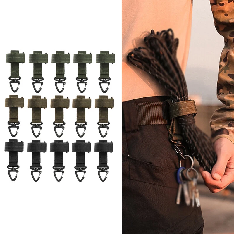 5PCS Outdoor Tactical Hook Loop Trekking Camping Rope Climbing Loop