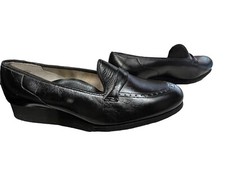 NOS 8 D VTG 70s Loafers Shoes Wedge Slippers Suburban Lounger Scholl Leather