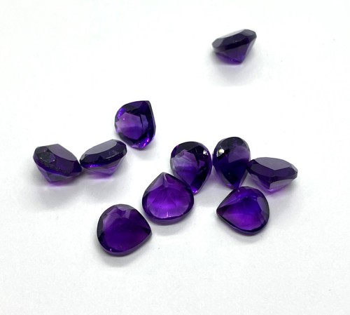 Natural African Amethyst Heart Cut Faceted AAA Loose Gemstone For Making Jewelry - Picture 18 of 24