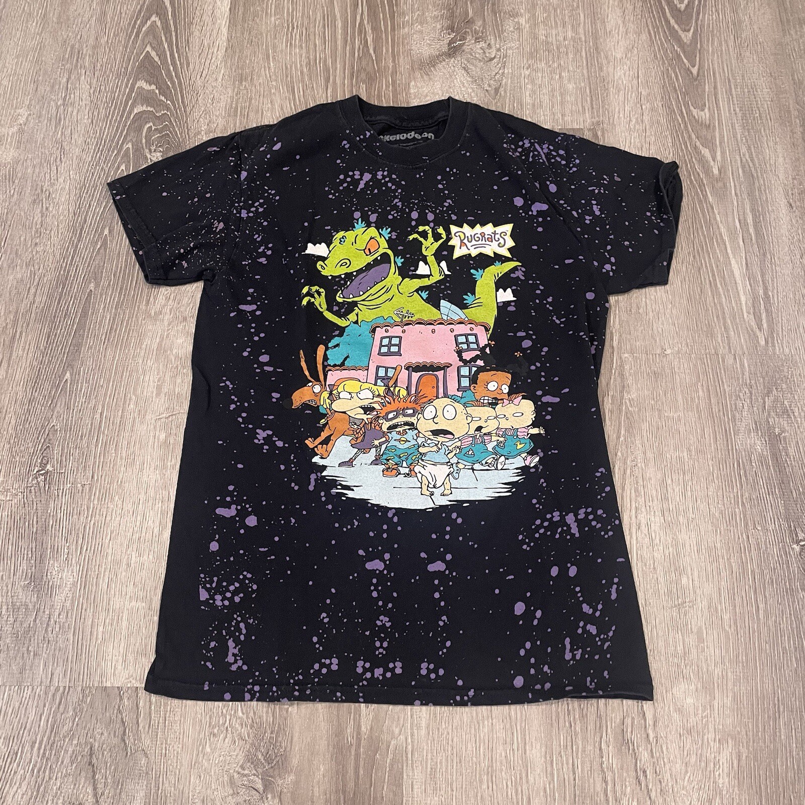 Nickelodeon Rugrats Splatter Paint Graphic T Shirt Fe… - Gem