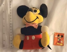 Mickey Mouse Vintage Plush Stuffed Animal 1970s - 1980s Disney 6 Inch