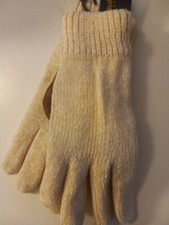 Vintage NOS Isotoner Women  s Thinsulate Ivory Gloves Leather Palms One Size