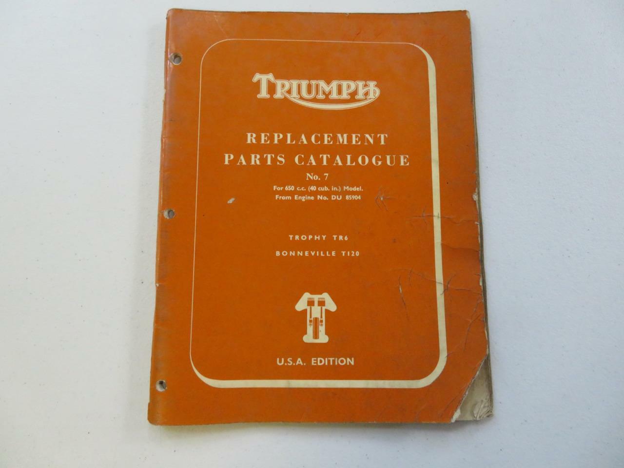Triumph Bonneville T120 1969 Replacement Parts Catalogue Manual Motorcycle A4 For Sale Ebay