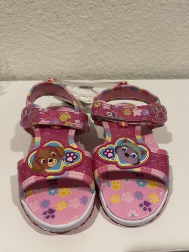 Paw Patrol Sky & Everest Pink Sandals Light Up Strap Toddler Girls Size 11 NW - Picture 1 of 6