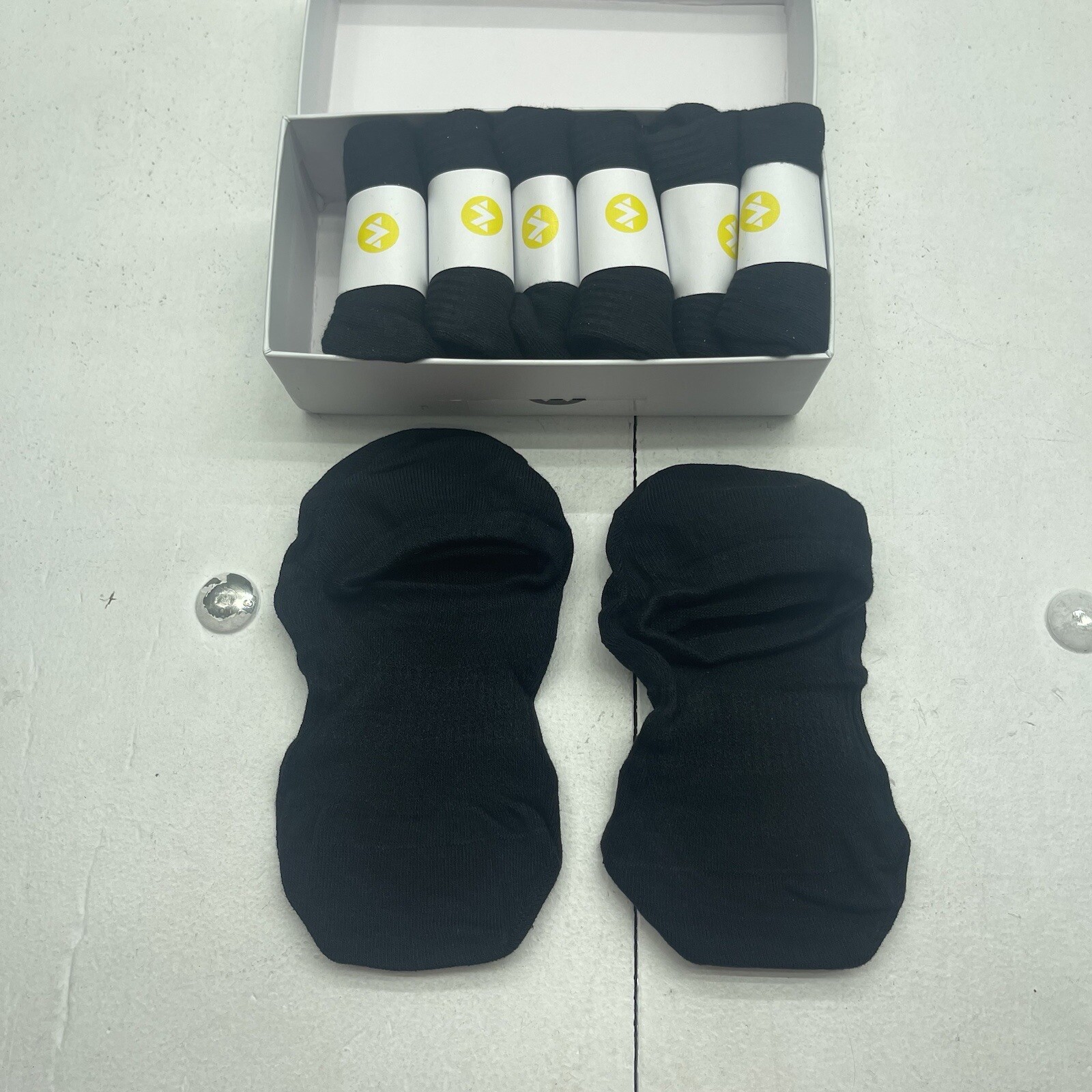 Black No-Show Socks 7-Pack for Men Size 12-14 by Wander-image