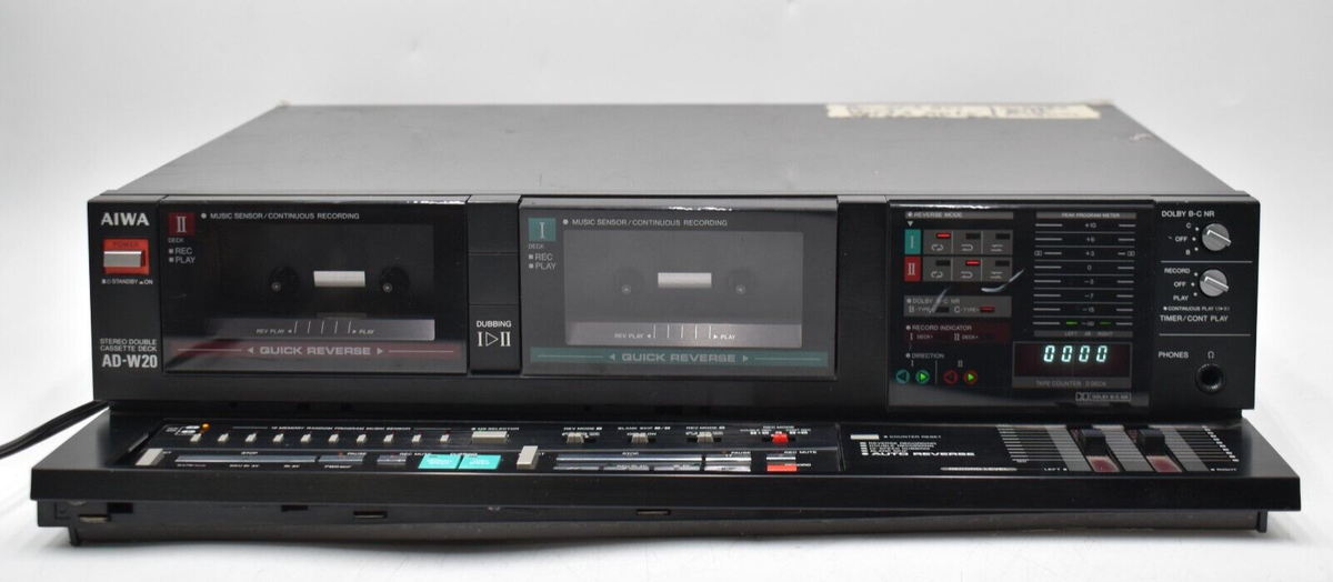 Aiwa AD-W20 Stereo Double (Dual) Cassette Deck | eBay